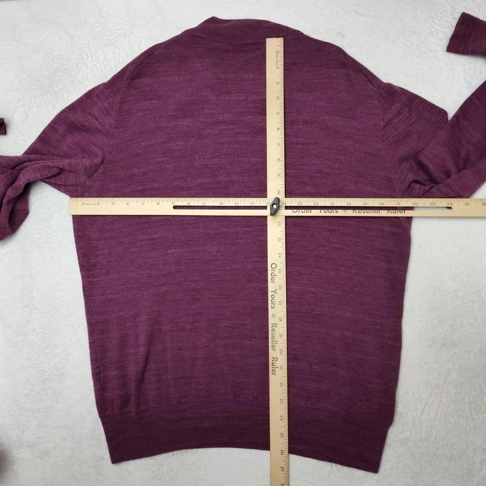 Peter Millar Sweater Mens XL Purple 1/4 Zip Mock Neck Tight-Knit Italy Golf HOLE